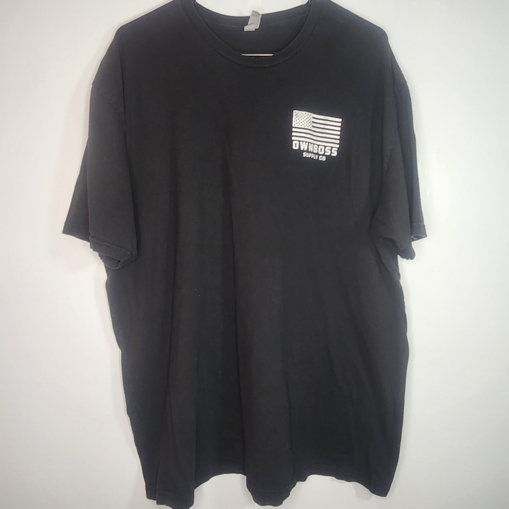 Men's Own Boss Supply Co. Freedom Black Short Sleeve T-Shirt, 3XL